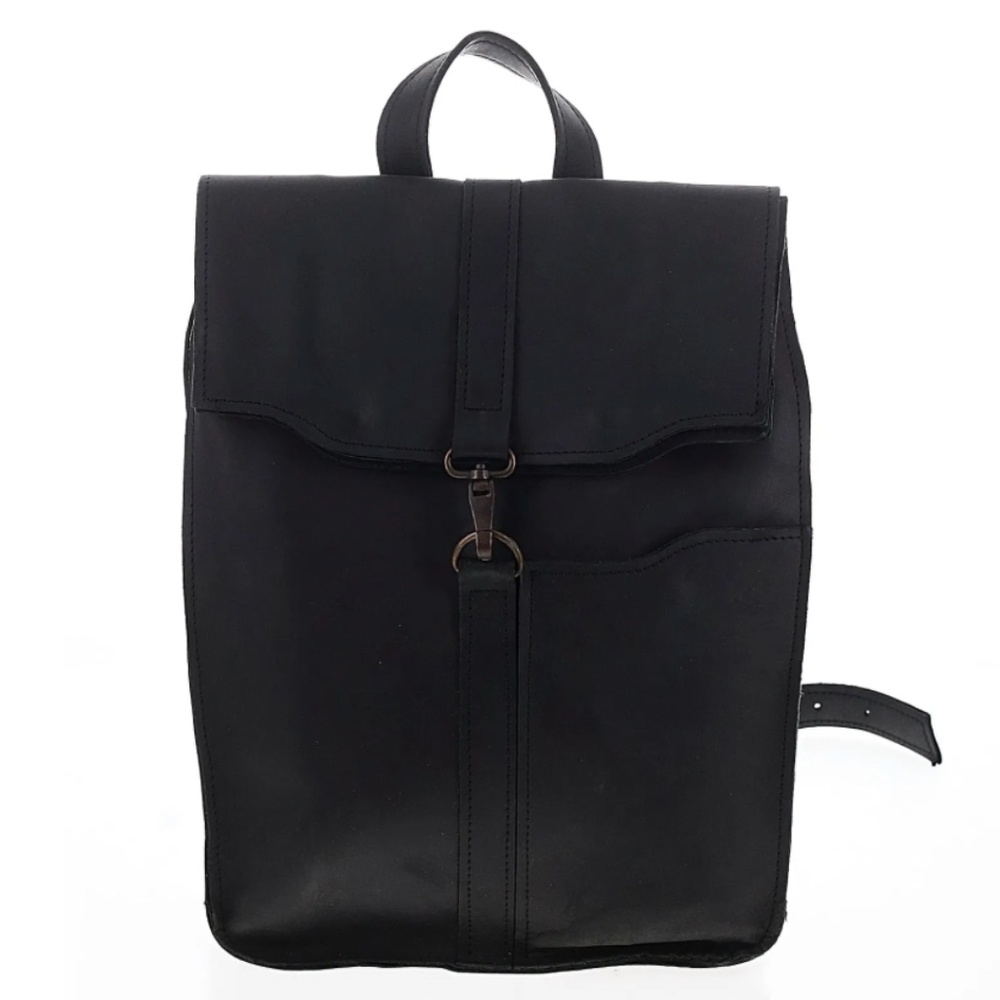 Black Leather Backpack